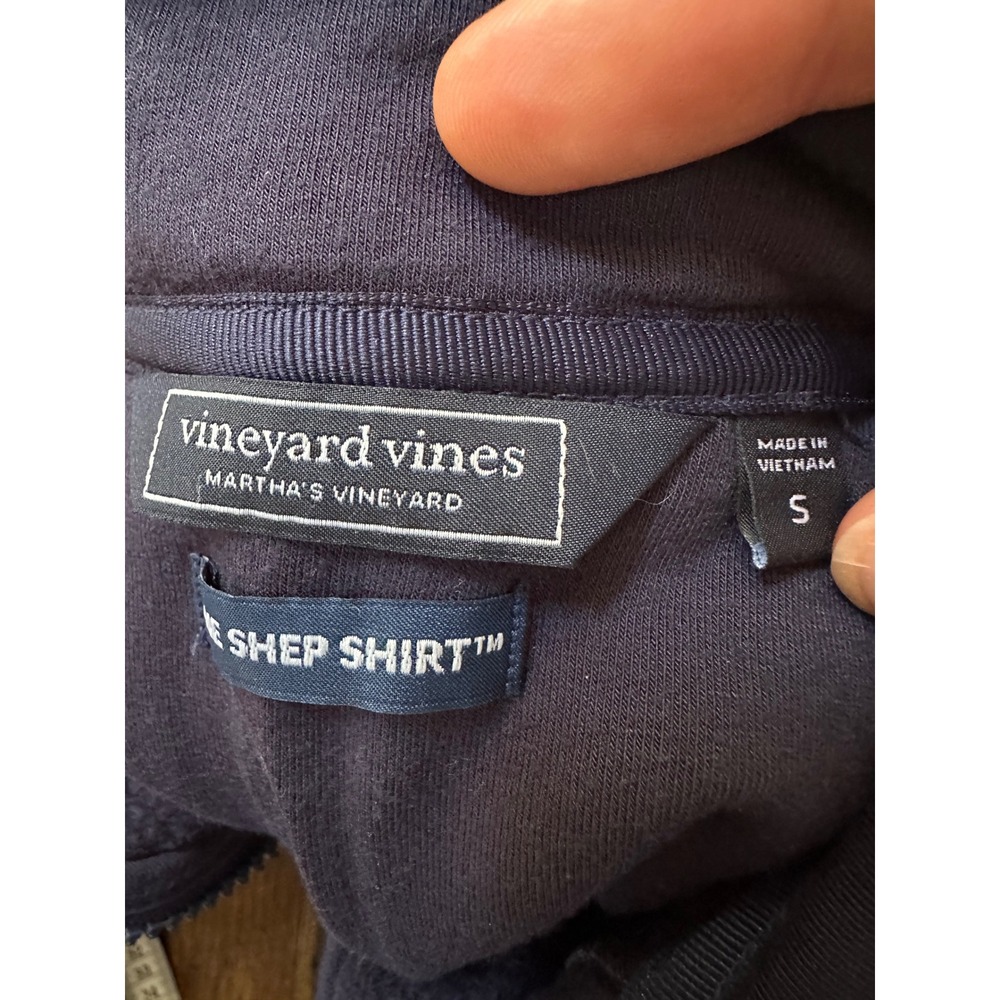 Vineyard Vines Womens The Shep Shirt 1/4 Zip Navy Pullover Top Size Small - Picture 5 of 8